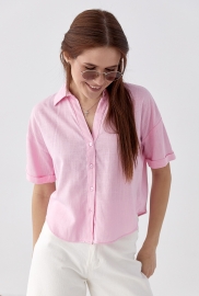 Укорочена сорочка з напівкруглим низом Укорочена сорочка з напівкруглим низом