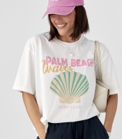 Футболка з принтом мушлі