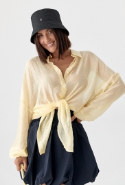 Напівпрозора сорочка з тенселу Напівпрозора сорочка з тенселу