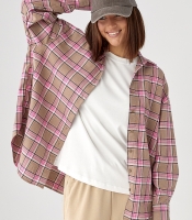 Клітчаста сорочка з напівкруглим низом