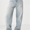 Джинси Baggy straight  із потертостями  LX-10681912