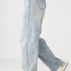 Джинси Baggy straight  із потертостями  LX-10681912