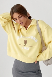 Утеплений світшот-поло з ґудзиками Утеплений світшот-поло з ґудзиками