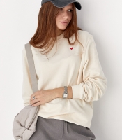 Однотонний світшот із сердечком