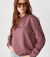 Однотонний світшот із сердечком