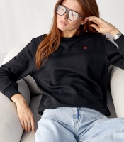 Однотонний світшот із сердечком