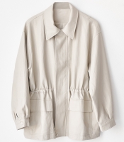 Жіноча подовжена куртка зі шкірозамінника