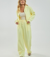 Однотонний спортивний костюм із худі з капюшоном і прямими штанами