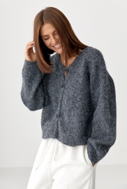 Теплий в'язаний кардиган із кишенями Теплий в'язаний кардиган із кишенями