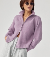 Короткий в'язаний кардиган на блискавці