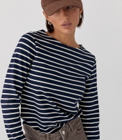 Трикотажний лонг у смужку