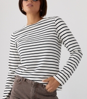 Трикотажний лонг у смужку