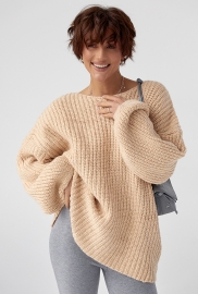 Однотонний джемпер крупної в'язки Однотонний джемпер крупної в'язки