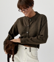 Теплий в'язаний короткий кардиган