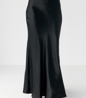 Жіноча атласна довга спідниця на резинці