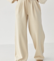 Теплі однотонні спортивні штани зі складками