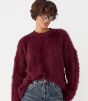 Тепла вільна кофта зі штучного хутра