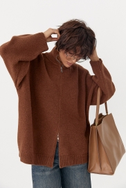 В'язаний кардиган оверсайз на блискавці В'язаний кардиган оверсайз на блискавці