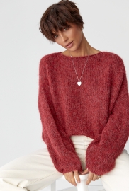 Укорочена в'язана кофта оверсайз Укорочена в'язана кофта оверсайз