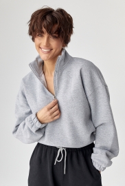 Однотонний спортивний світшот з начосом Однотонний спортивний світшот з начосом