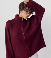 В'язаний кардиган на блискавці вільного фасону