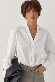 Класична сорочка з трояндами на ґудзиках Класична сорочка з трояндами на ґудзиках