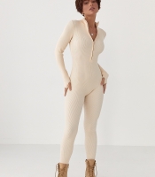 Трикотажний комбінезон в рубчик