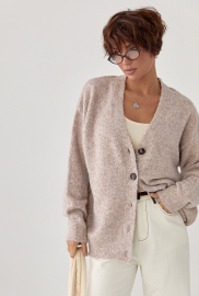 В'язаний вільний кардиган на ґудзиках В'язаний вільний кардиган на ґудзиках