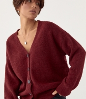 В'язаний вільний кардиган на ґудзиках