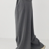 Класичні однотонні штани-палаццо зі складками LX-10708910 Класичні однотонні штани-палаццо зі складками LX-10708910