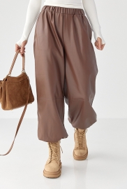 Штани-джогери з екошкіри