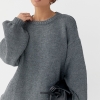 В'язана однотонна кофта з рукавами-ліхткриками LX-10711410 В'язана однотонна кофта з рукавами-ліхткриками LX-10711410