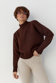 В'язаний светр з горловиною-стійкою В'язаний светр з горловиною-стійкою