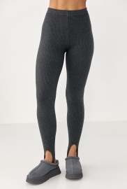 Утеплені лосини в рубчик зі штрипками