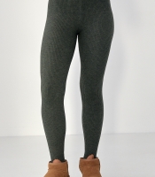 Утеплені лосини в рубчик зі штрипками