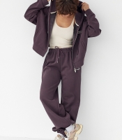 Утеплений спортивний костюм із худі та прямими штанами