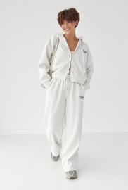 Утеплений спортивний костюм із худі та прямими штанами Утеплений спортивний костюм із худі та прямими штанами