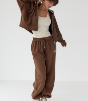 Утеплений спортивний костюм із худі та прямими штанами