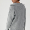 В'язаний светр із високою горловиною на блискавці  LX-10715710