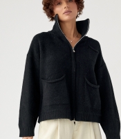 В'язаний кардиган на блискавці з кишенями