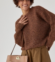 В'язана вільна кофта меланж