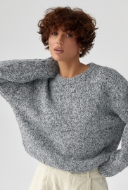 В'язана вільна кофта меланж В'язана вільна кофта меланж