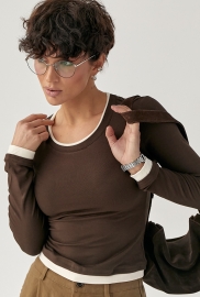 Жіночий двошаровий лонгслів