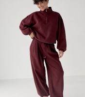 Зимовий однотонний спортивний костюм із затяжками