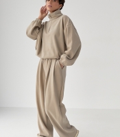 Зимовий однотонний спортивний костюм із затяжками