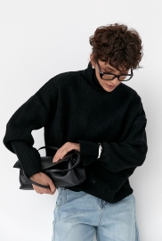 Тепла в'язана туніка в рубчик Тепла в'язана туніка в рубчик