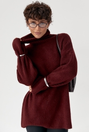 Тепла в'язана туніка в рубчик Тепла в'язана туніка в рубчик