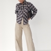 Сорочка в клітинку з акцентом на талію  LX-10719051