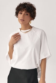 Однотонна вільна футболка з рукавами-реглан Однотонна вільна футболка з рукавами-реглан