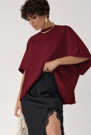 Однотонна вільна футболка з рукавами-реглан Однотонна вільна футболка з рукавами-реглан